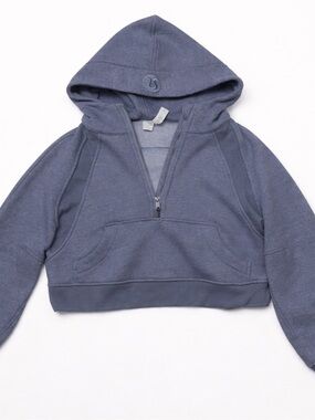 lululemon oversized Cropped Half-Zip Hoodie - iron blue sold out color